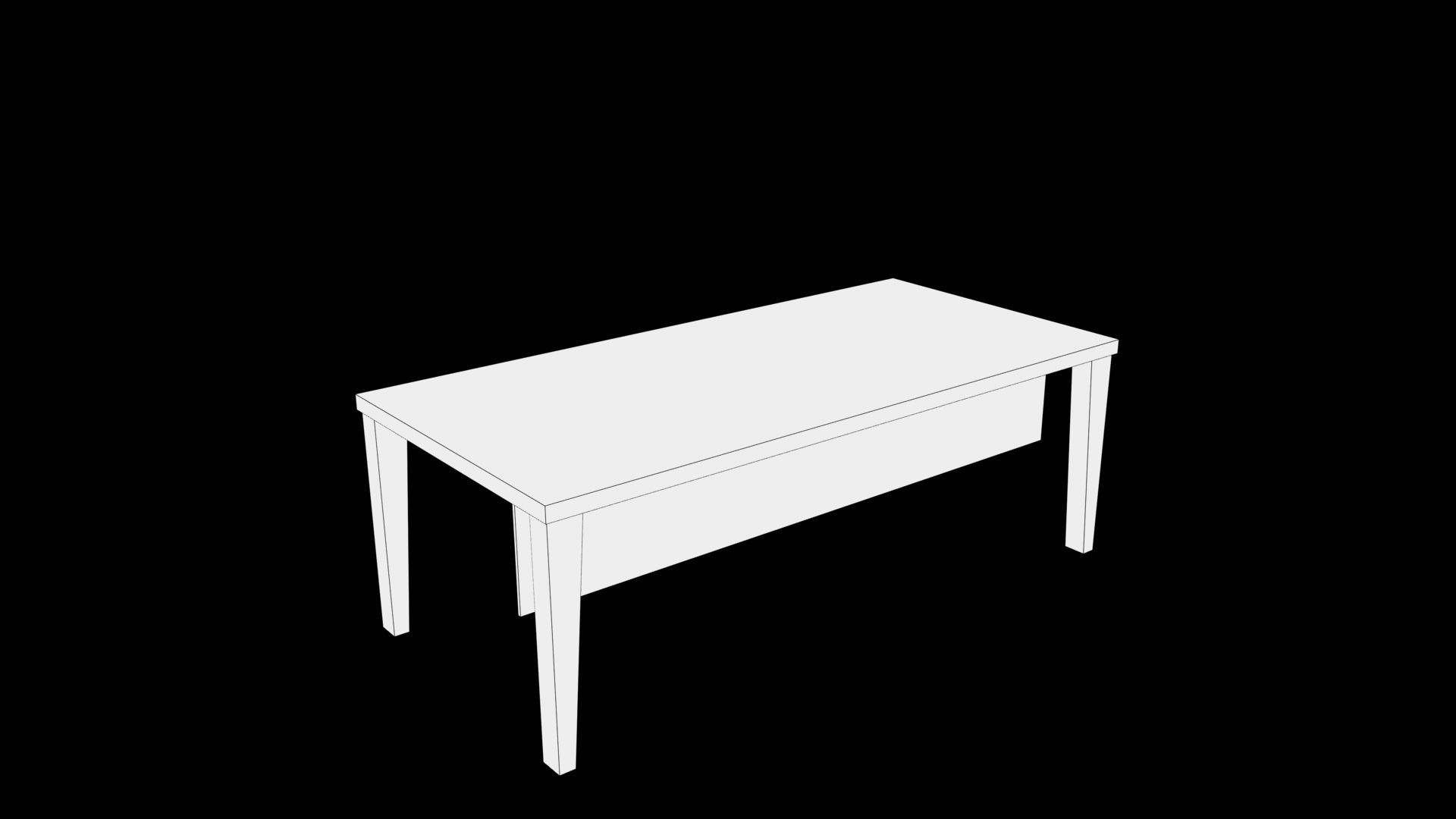 table coffee Low-poly 3D model_7