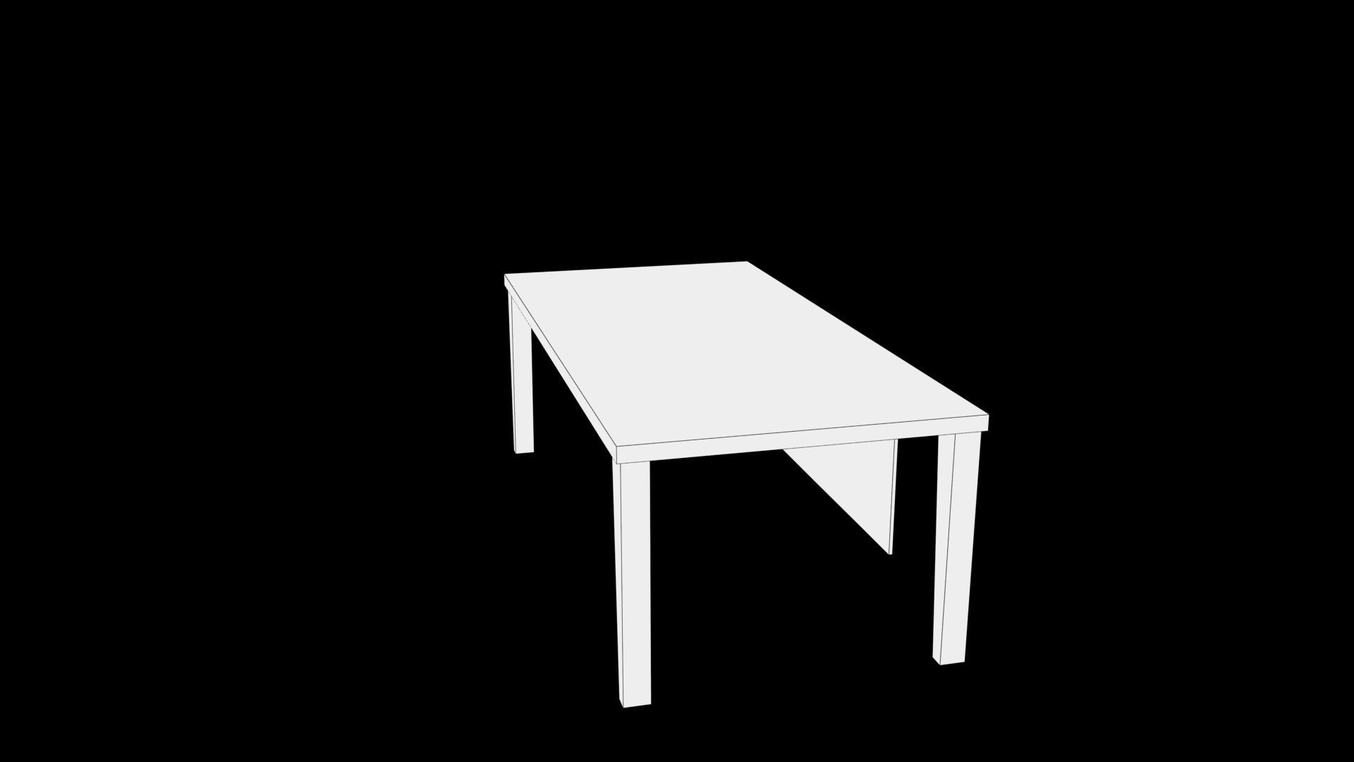 table coffee Low-poly 3D model_8