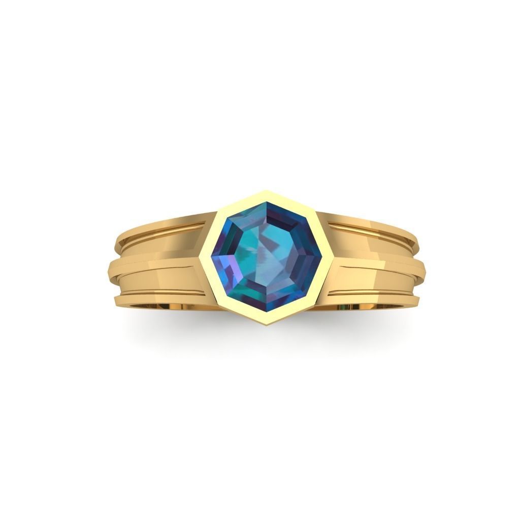 Man ring 3D printable for gold and silver 3D print model_1