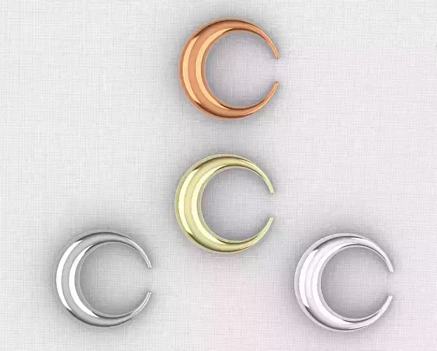 Round Crescent Moon 4 versions