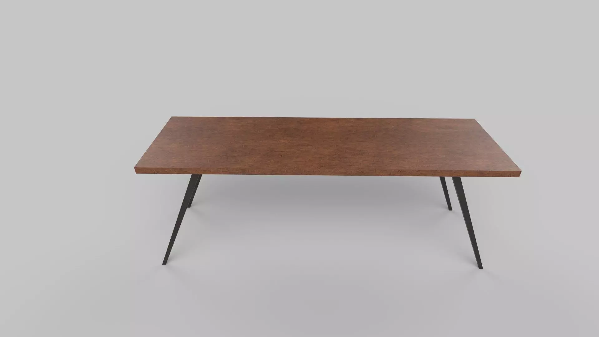 table wooden console with legs Low-poly 3D model_0