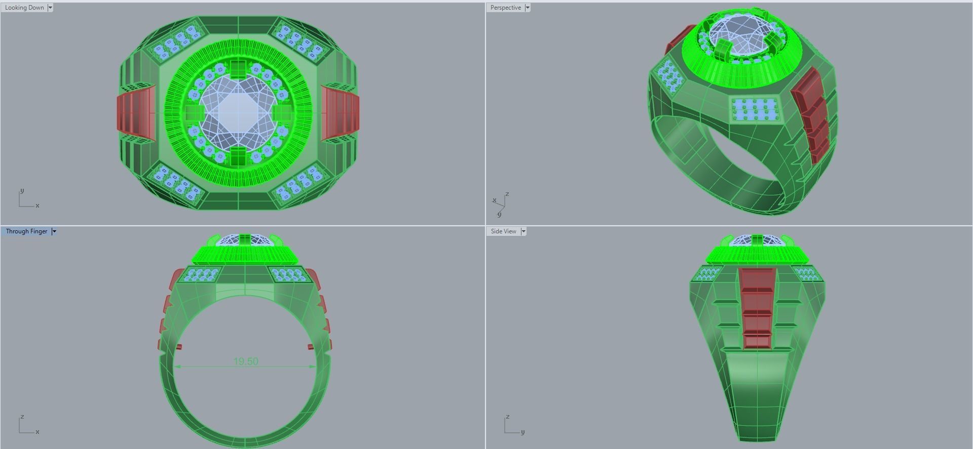 Man ring 3D printable for gold and silver 3D print model_2
