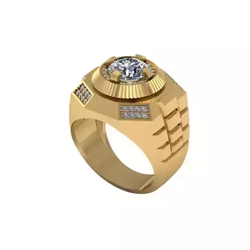 Man ring 3D printable for gold and silver