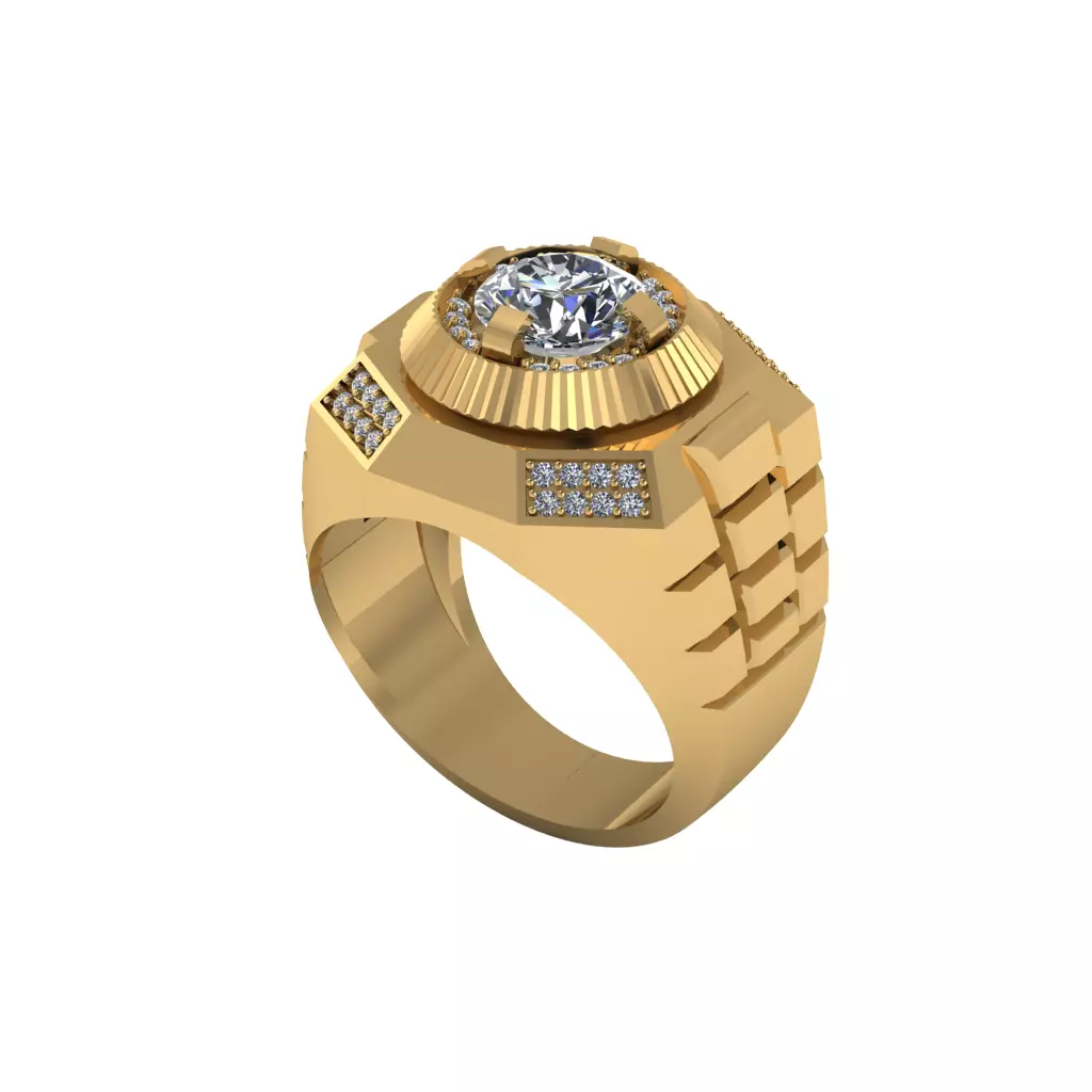 Man ring 3D printable for gold and silver 3D print model_0