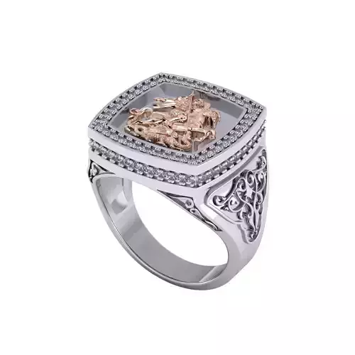 Man ring 3D printable for gold and silver