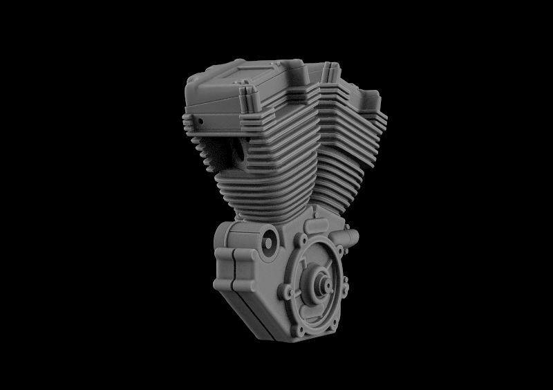 Harley motorcycle engine 3d model for 3d printing 3D print model 3D print model_13