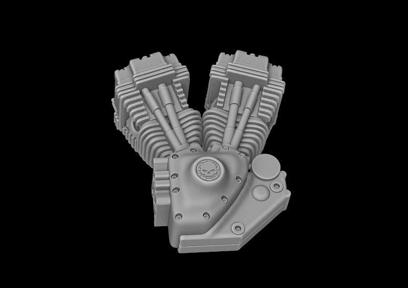 Harley motorcycle engine 3d model for 3d printing 3D print model 3D print model_20