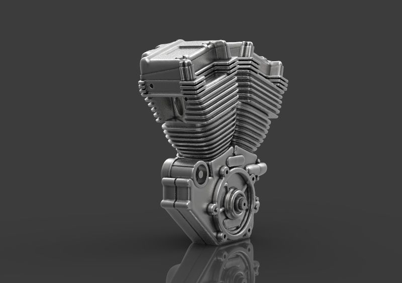 Harley motorcycle engine 3d model for 3d printing 3D print model 3D print model_4