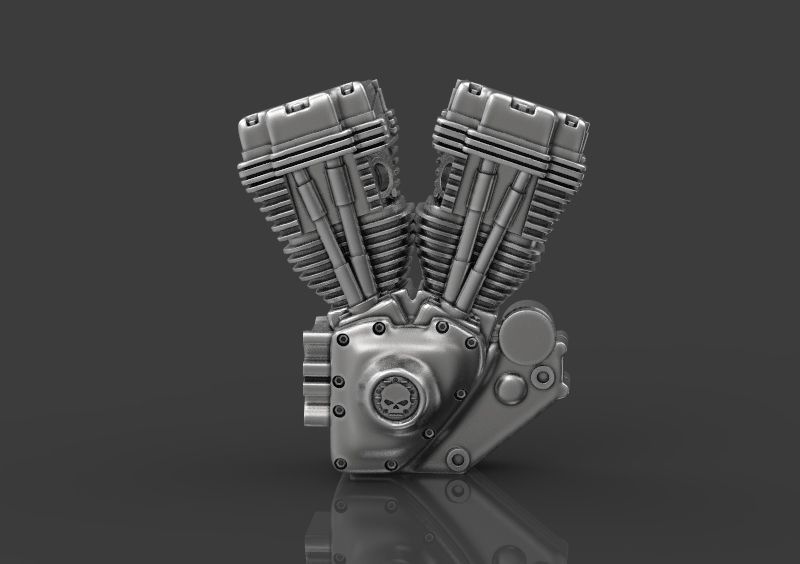 Harley motorcycle engine 3d model for 3d printing 3D print model 3D print model_1