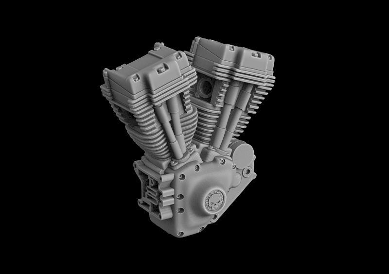 Harley motorcycle engine 3d model for 3d printing 3D print model 3D print model_17