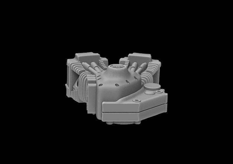 Harley motorcycle engine 3d model for 3d printing 3D print model 3D print model_19