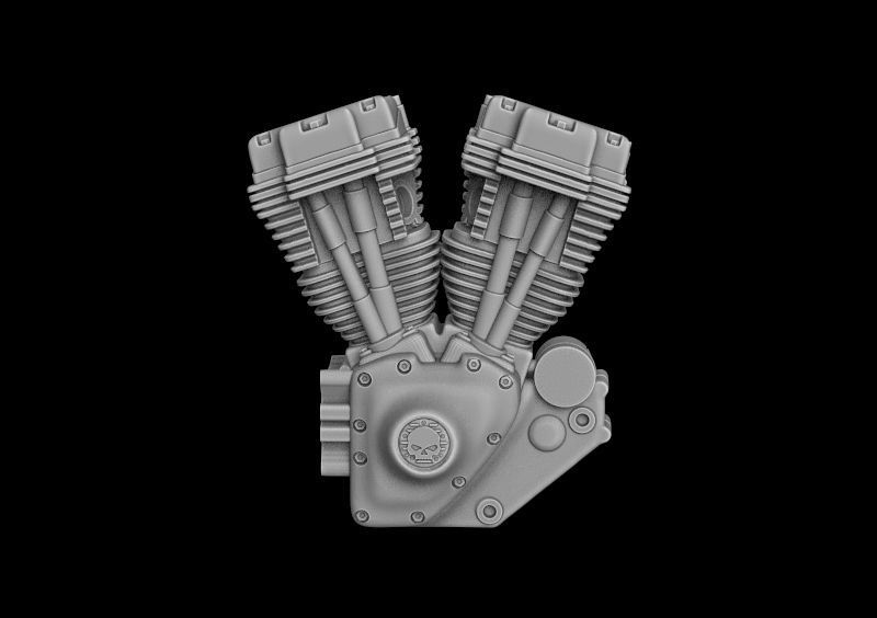 Harley motorcycle engine 3d model for 3d printing 3D print model 3D print model_10