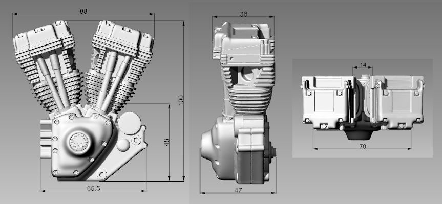 Harley motorcycle engine 3d model for 3d printing 3D print model 3D print model_21