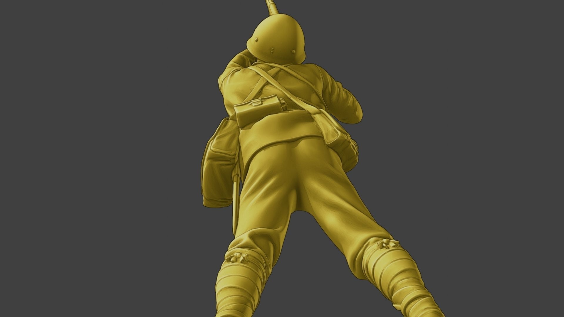 Japanese soldier ww2 Shoot Lying J2 3D print model_20