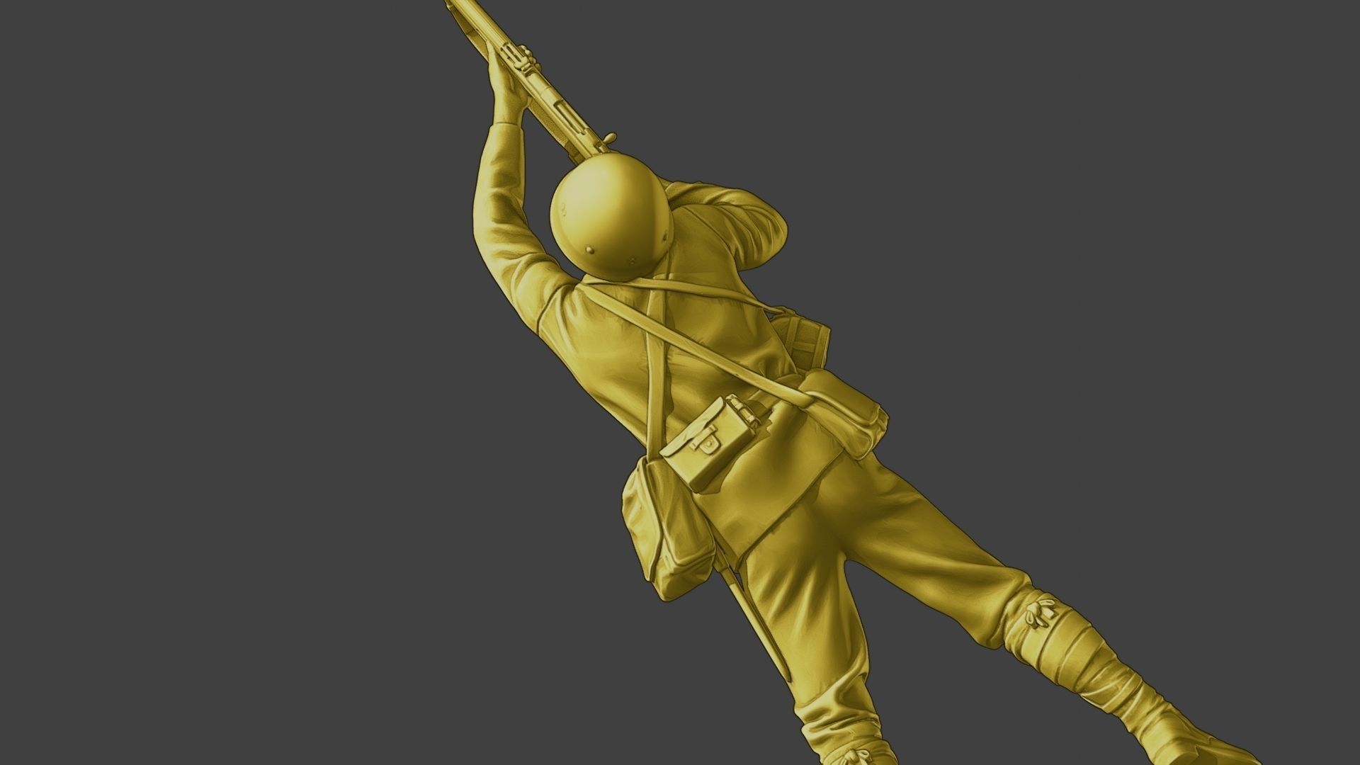 Japanese soldier ww2 Shoot Lying J2 3D print model_15