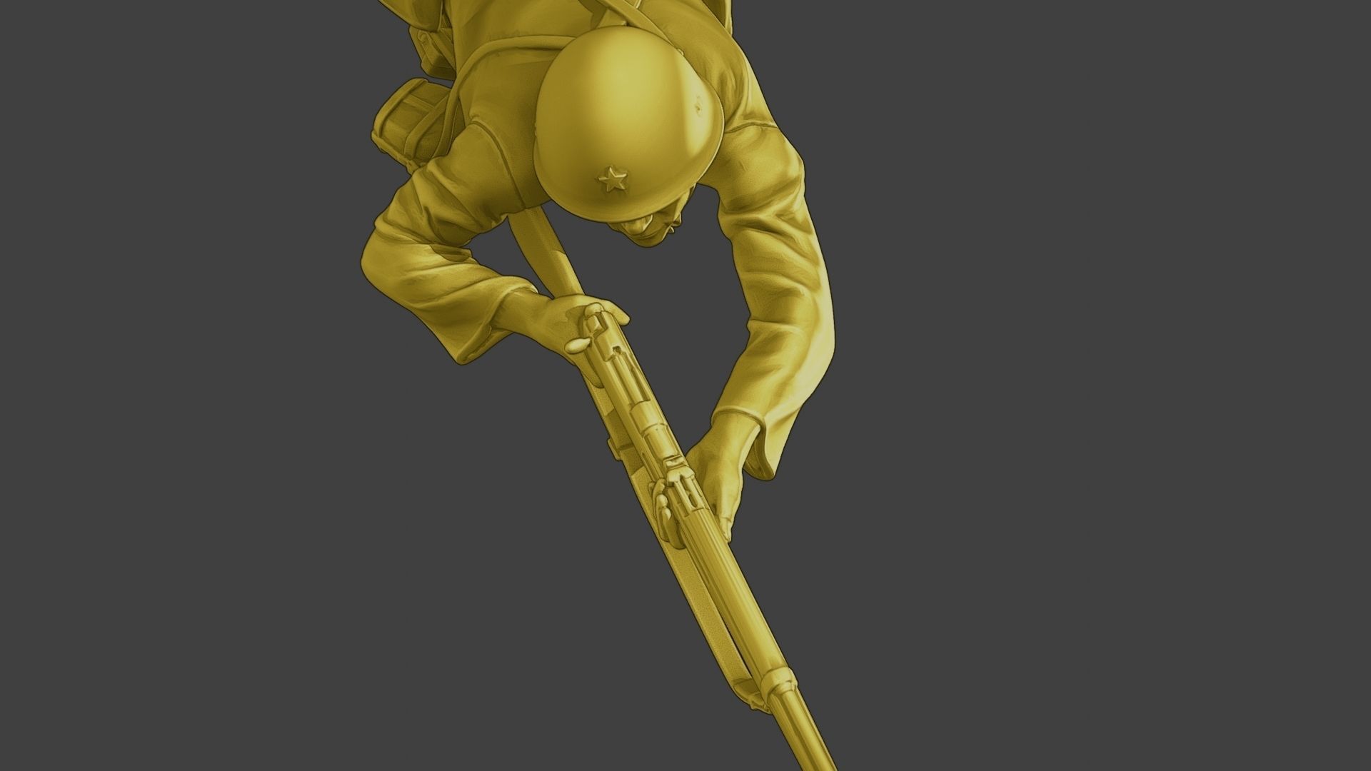 Japanese soldier ww2 Shoot Lying J2 3D print model_18