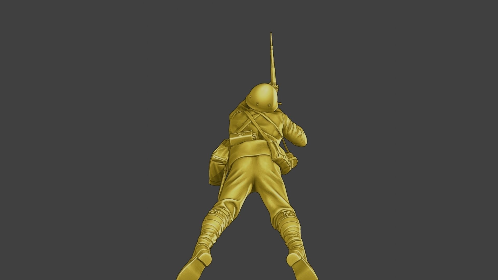 Japanese soldier ww2 Shoot Lying J2 3D print model_6