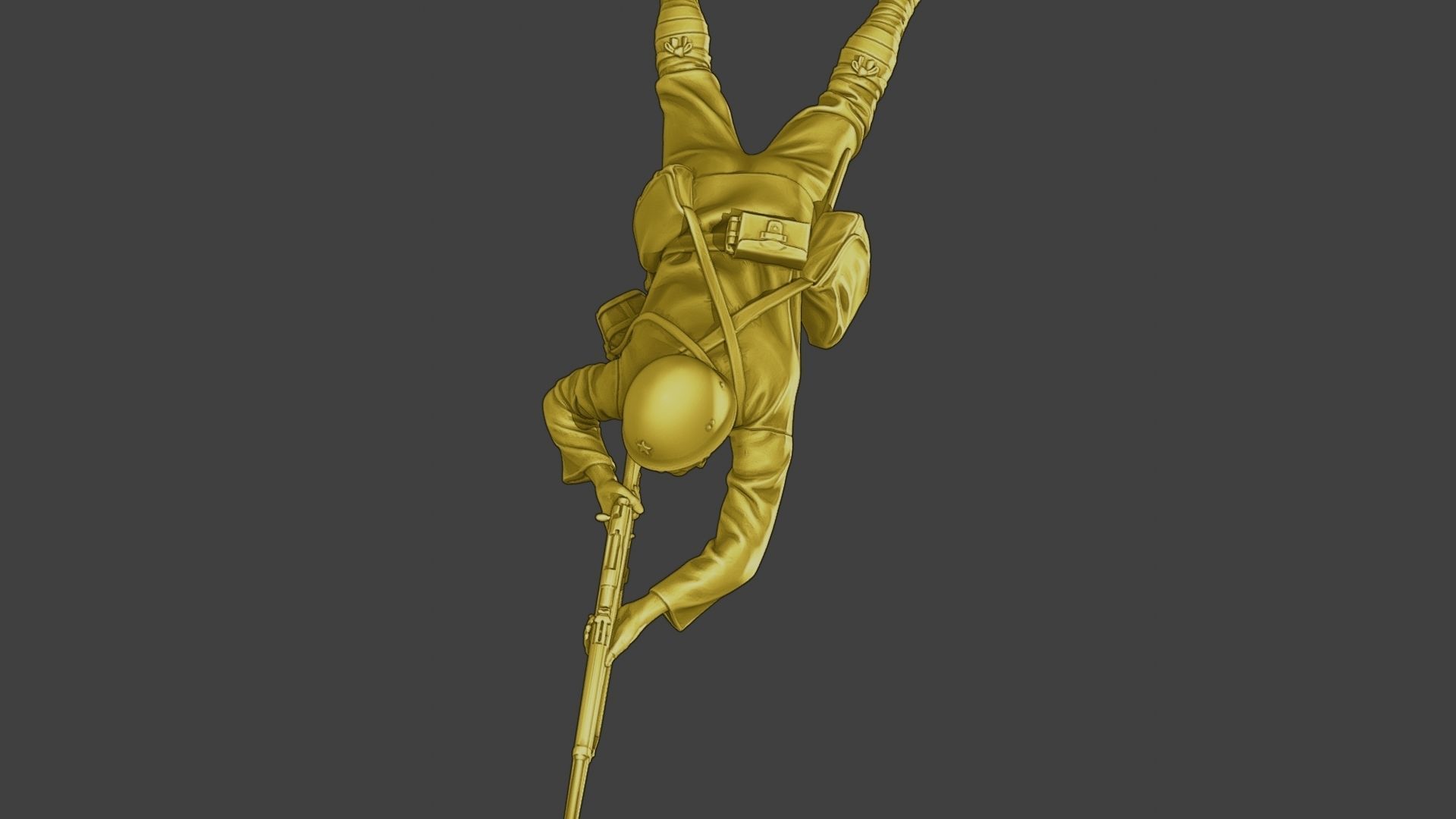 Japanese soldier ww2 Shoot Lying J2 3D print model_13