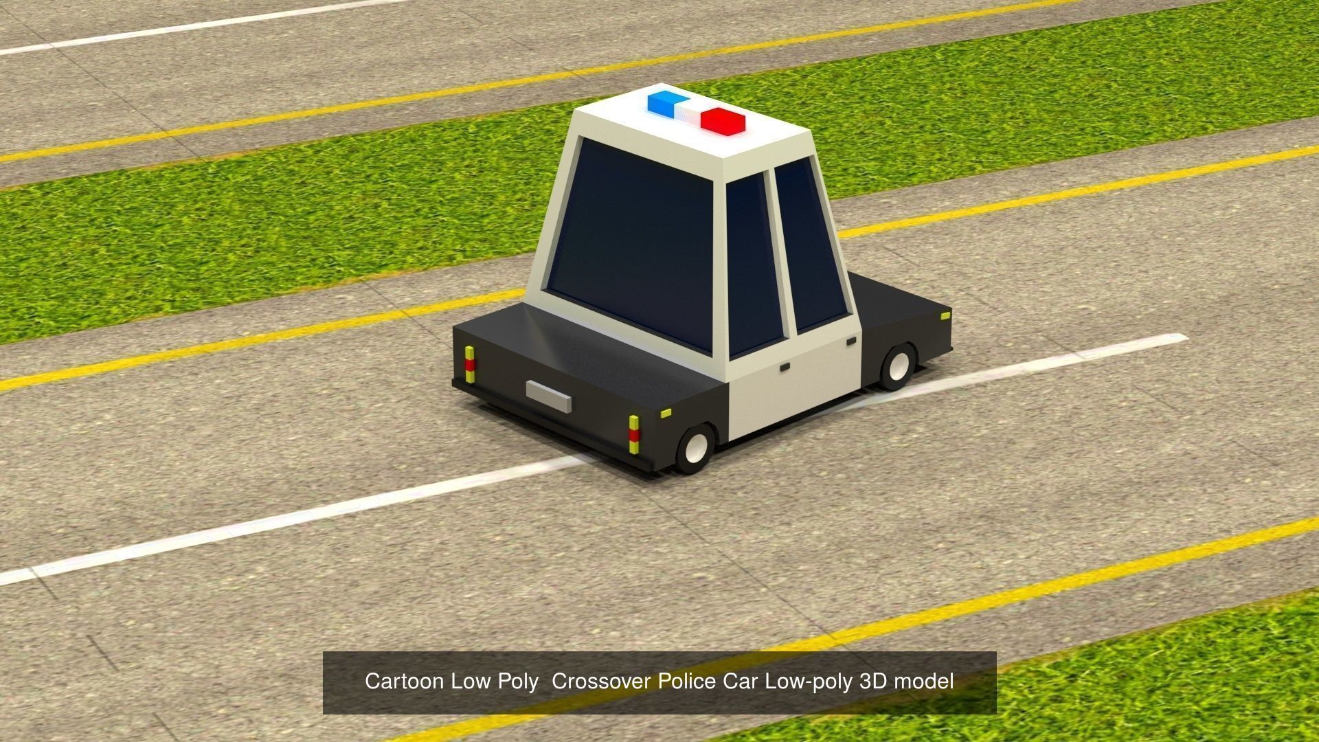 Collection of vehicles Low-poly 3D model _11