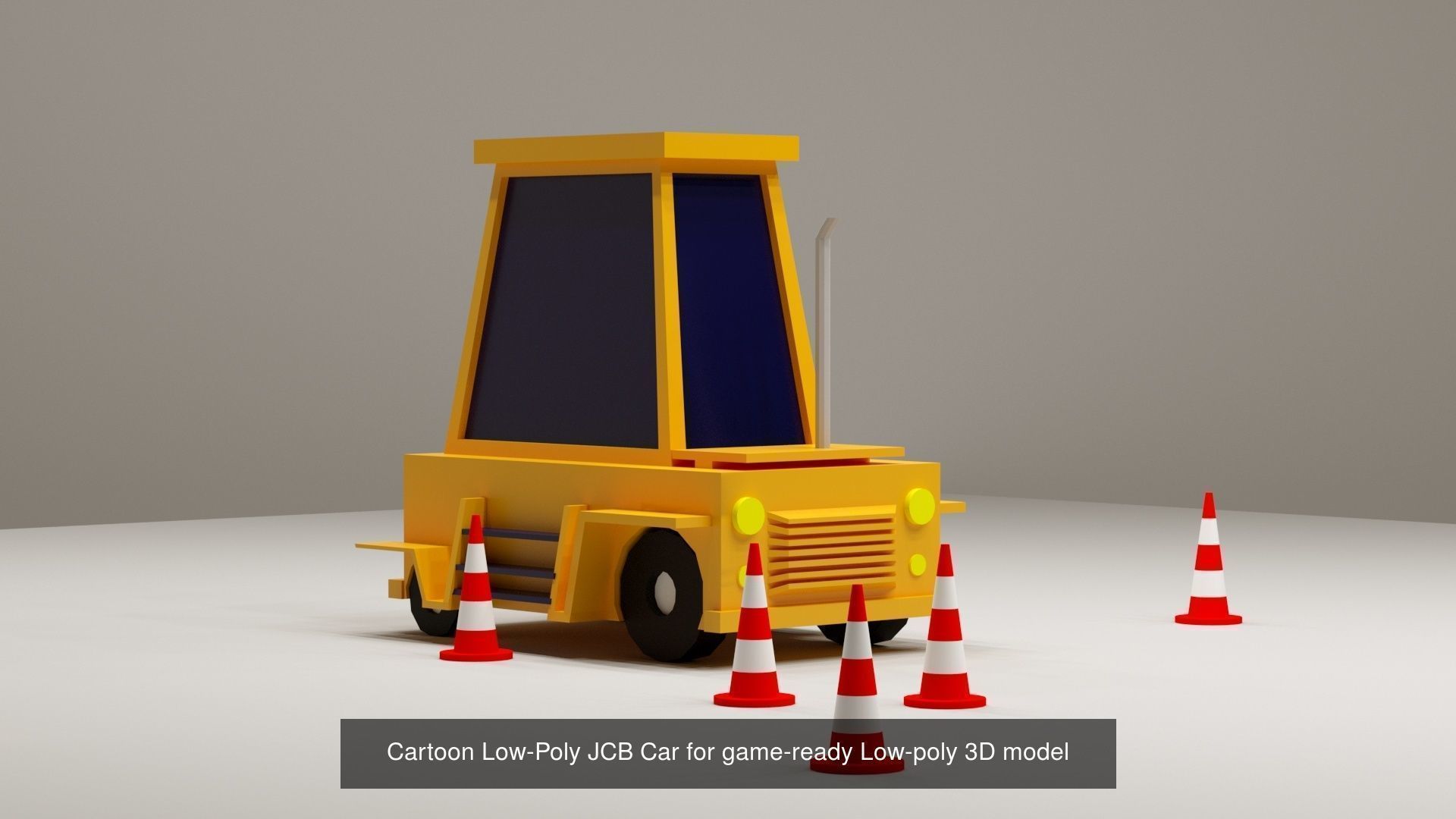 Collection of vehicles Low-poly 3D model _7