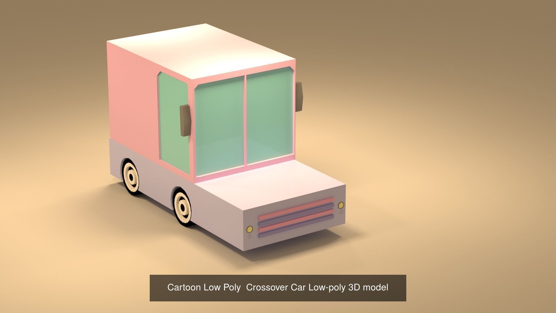 Collection of vehicles Low-poly 3D model _8