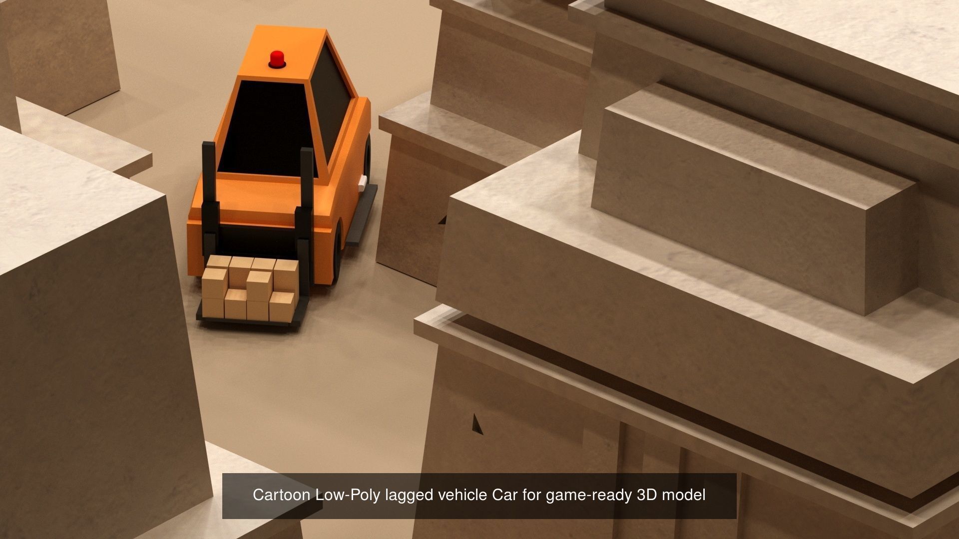 Collection of vehicles Low-poly 3D model _3