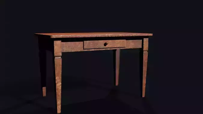 Low Poly Wood Table - PBR Realistc - Game Ready