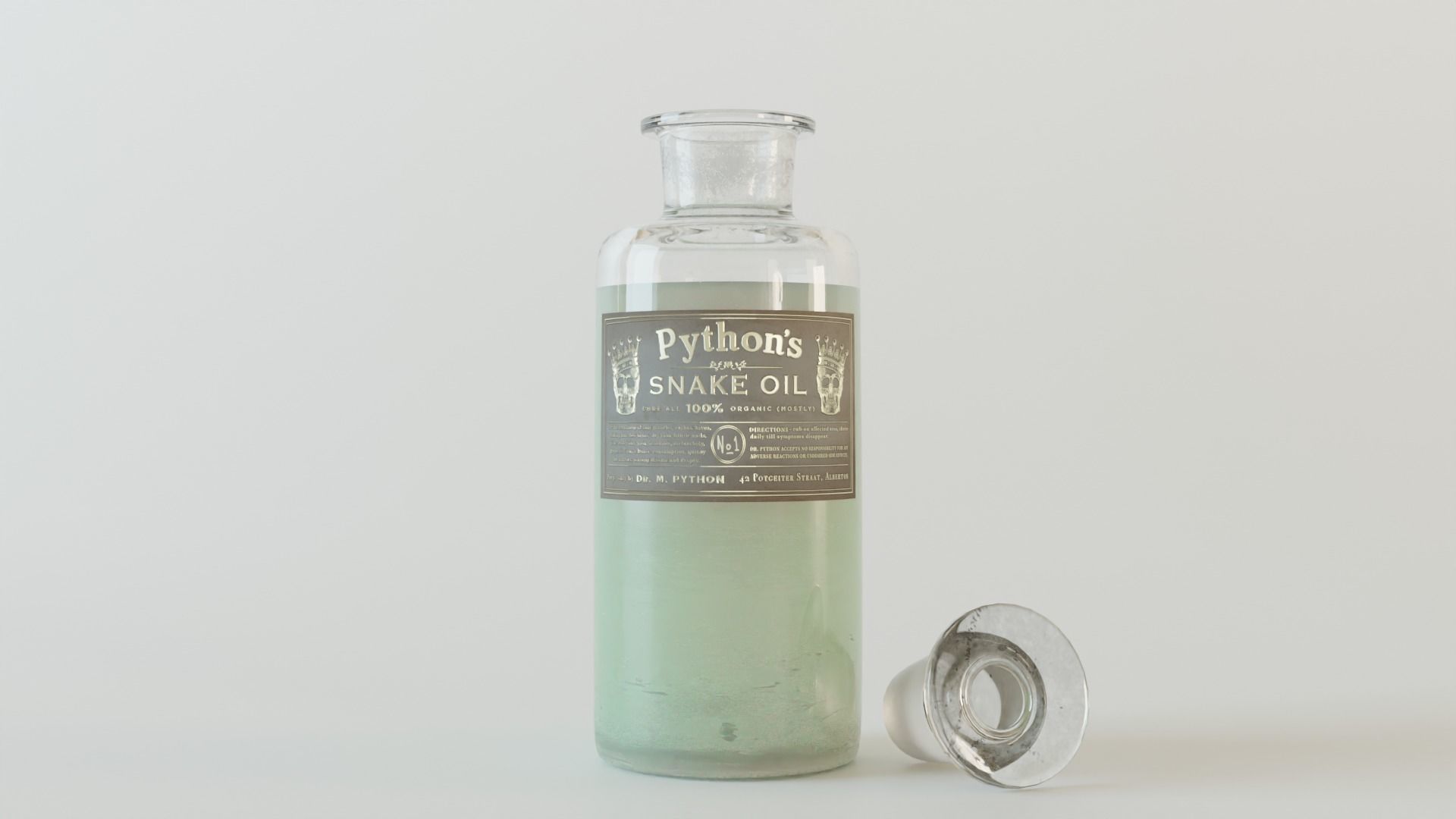 Apothecary Vintage Bottles 3D model_5