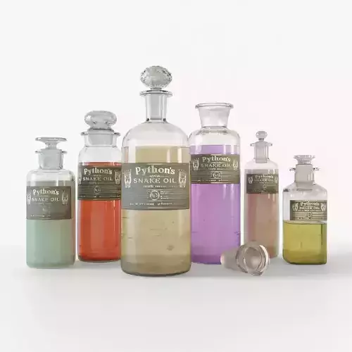 Apothecary Vintage Bottles 3D model