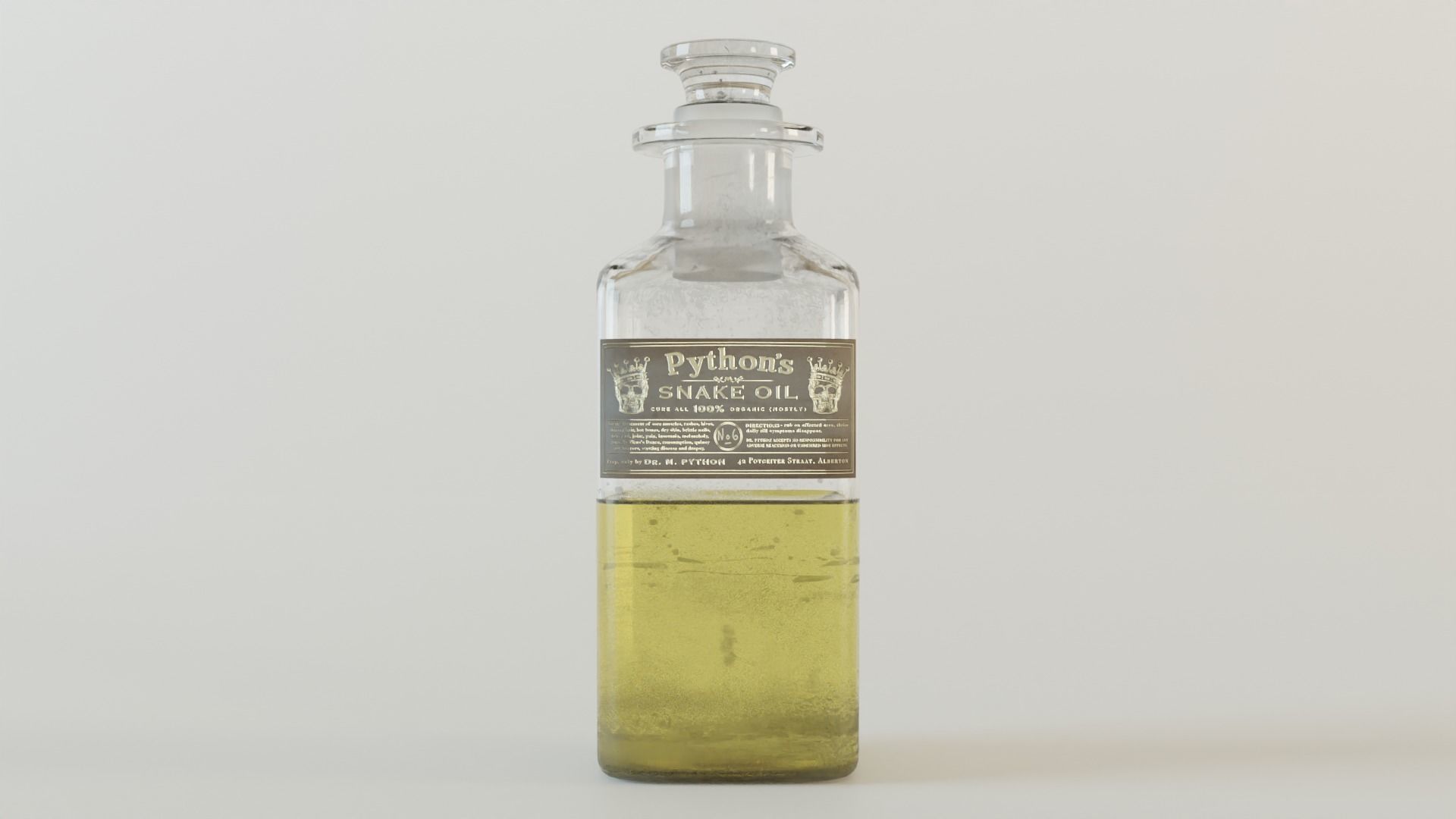 Apothecary Vintage Bottles 3D model_14