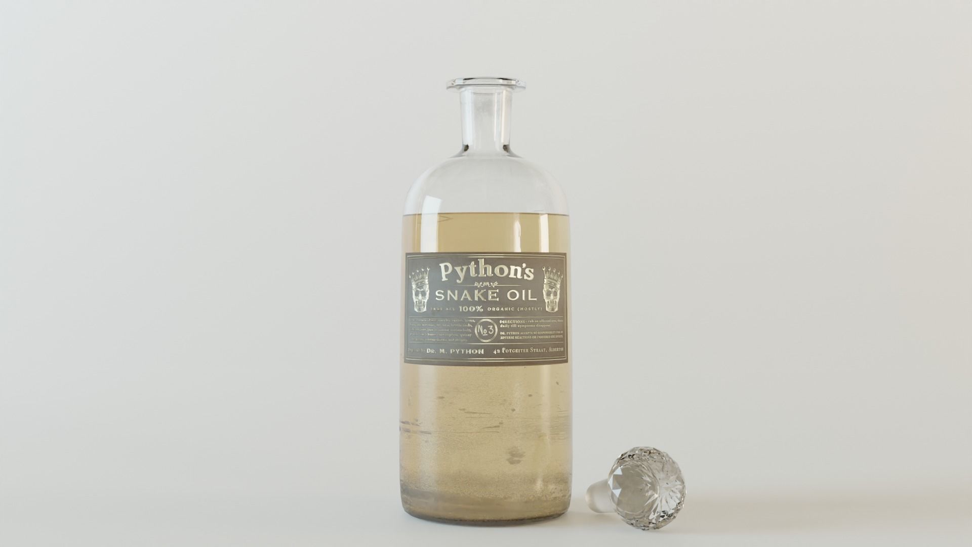 Apothecary Vintage Bottles 3D model_9