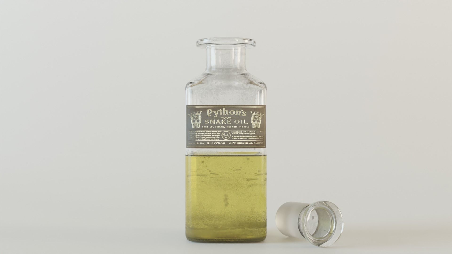 Apothecary Vintage Bottles 3D model_15