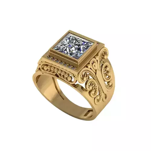 Man ring 3D printable for gold and silver