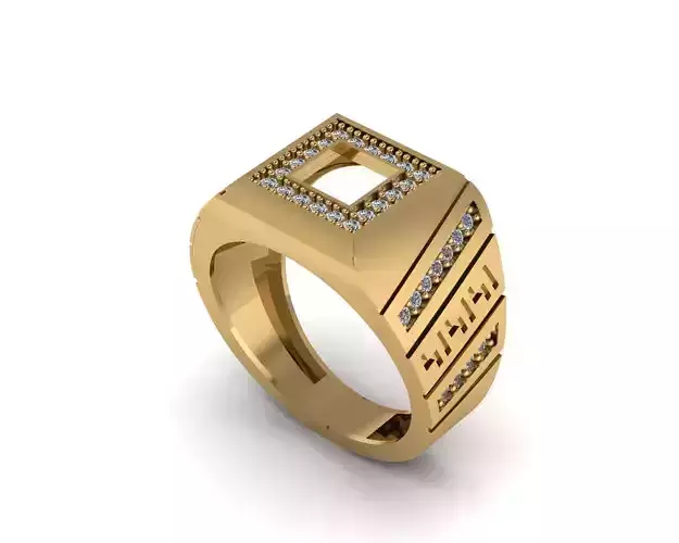 Man ring 3D printable for gold and silver 3D print model