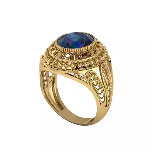 Man ring 3D printable for gold and silver