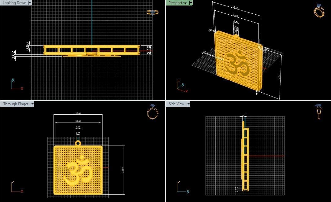  10  AUM pendants  3D model_49