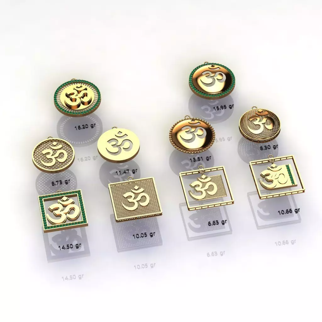  10  AUM pendants  3D model_0