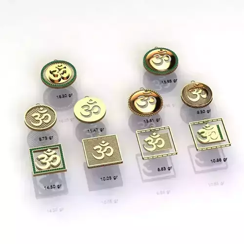 10  AUM pendants  3D model