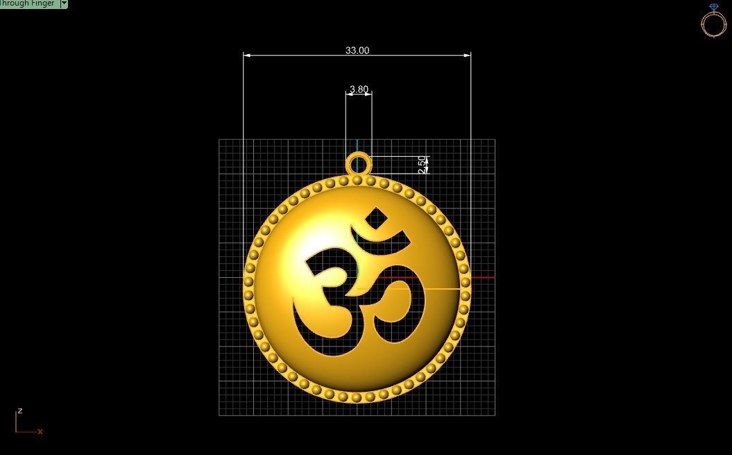  10  AUM pendants  3D model_33