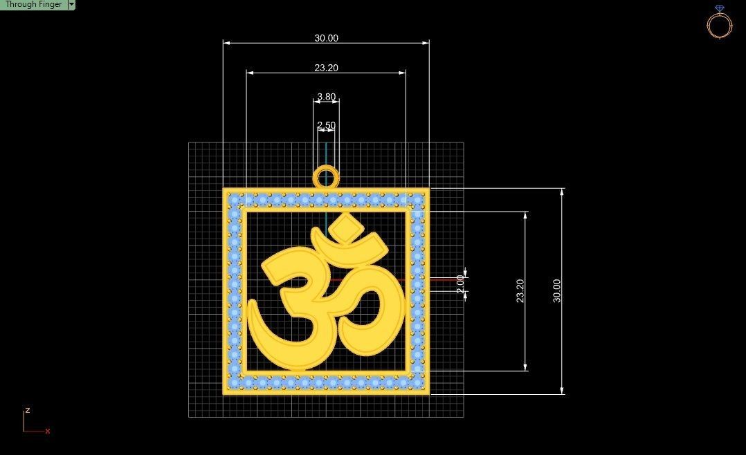  10  AUM pendants  3D model_45