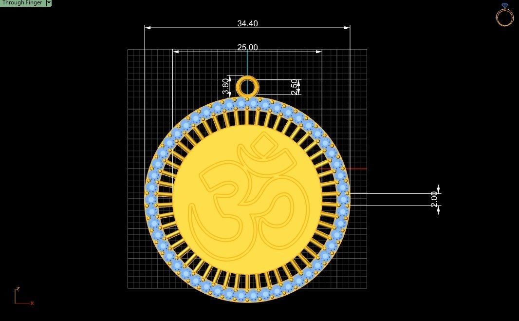  10  AUM pendants  3D model_29