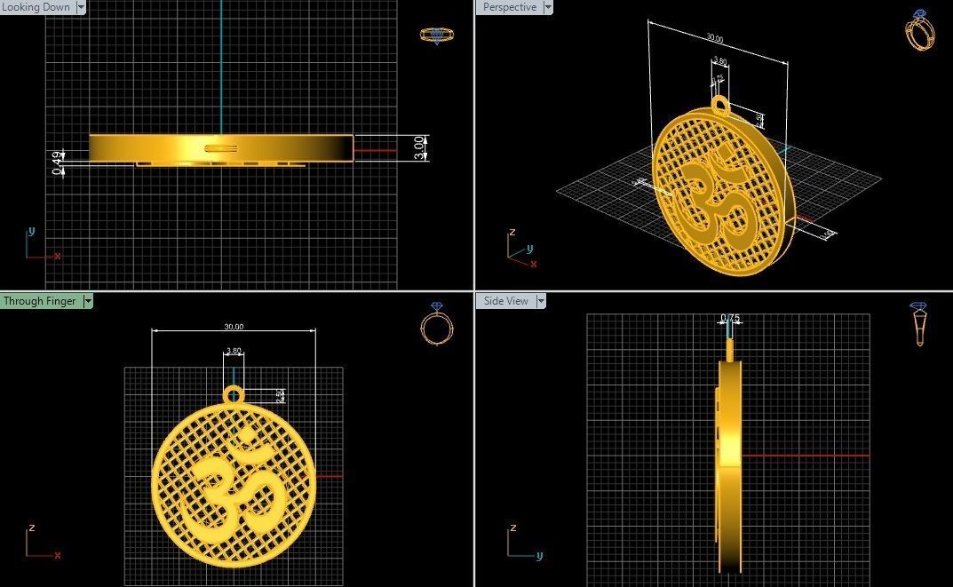  10  AUM pendants  3D model_14