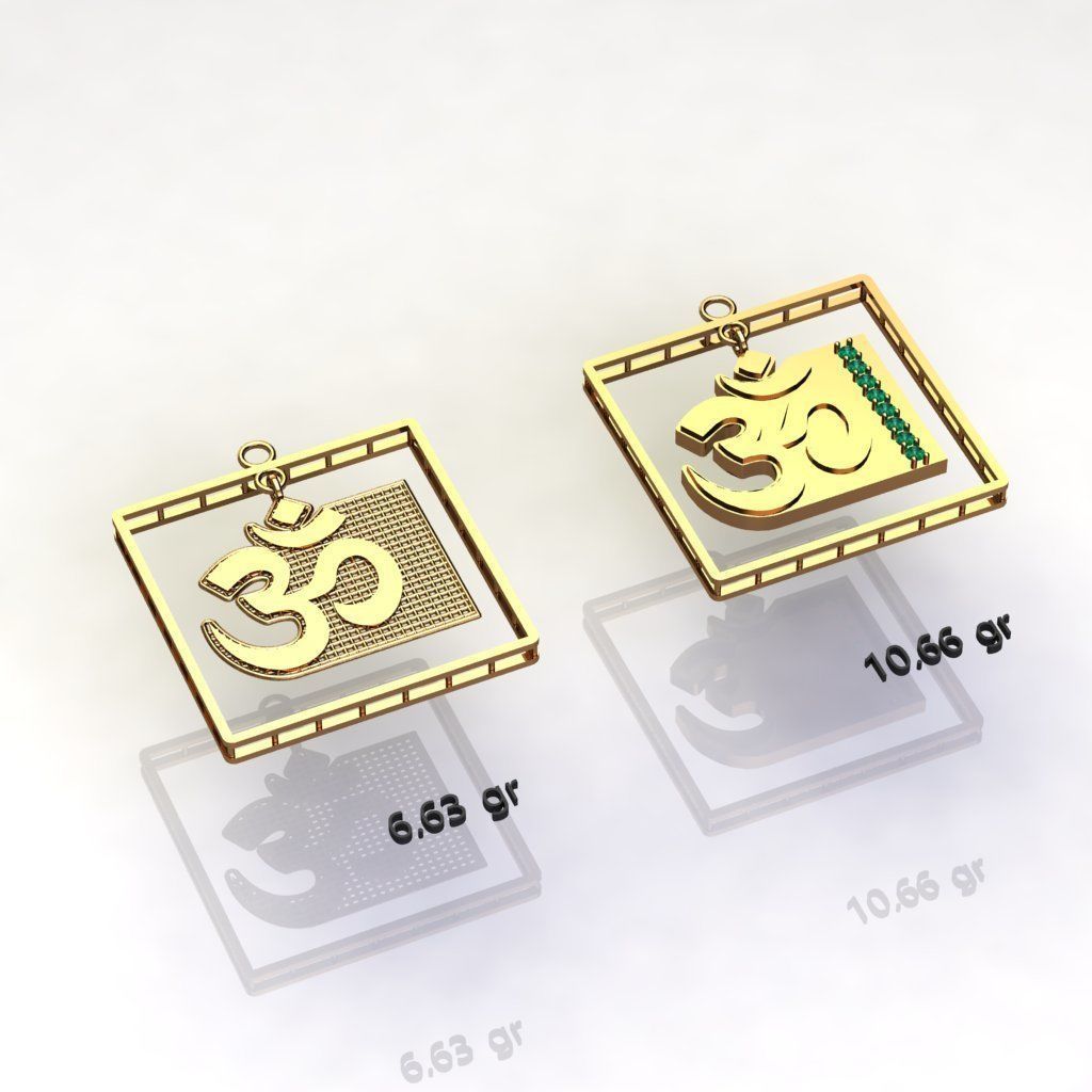  10  AUM pendants  3D model_4