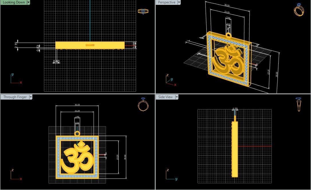  10  AUM pendants  3D model_47