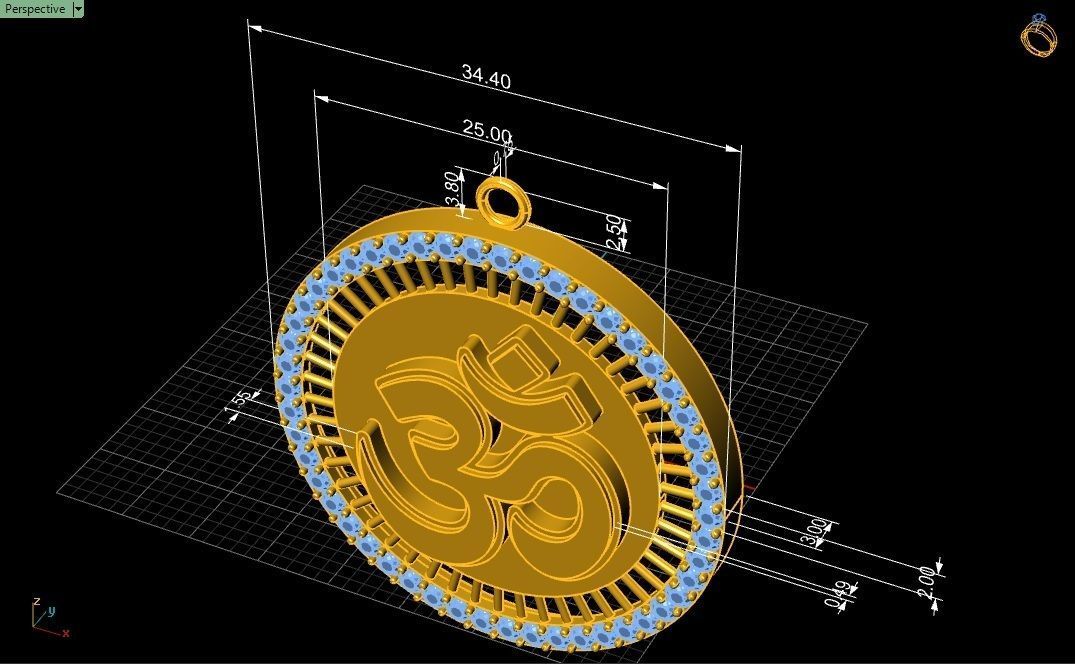  10  AUM pendants  3D model_23