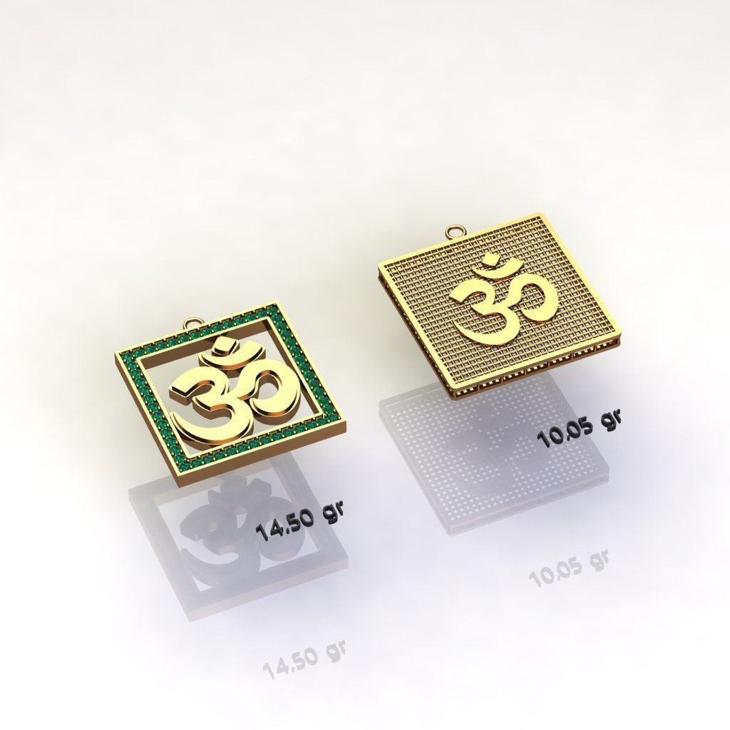  10  AUM pendants  3D model_5