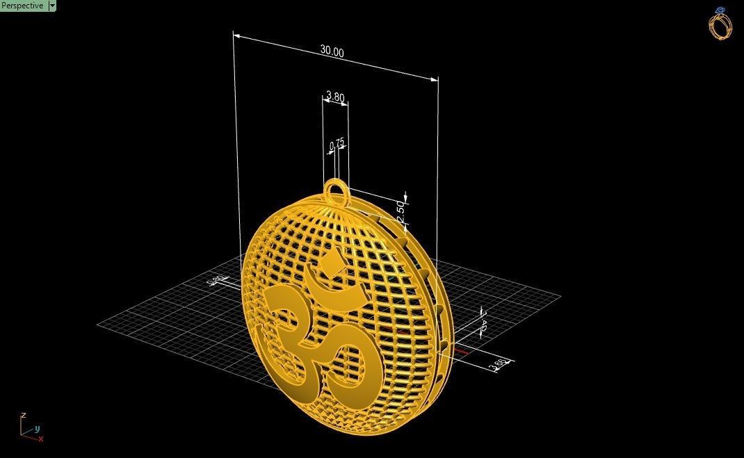  10  AUM pendants  3D model_28