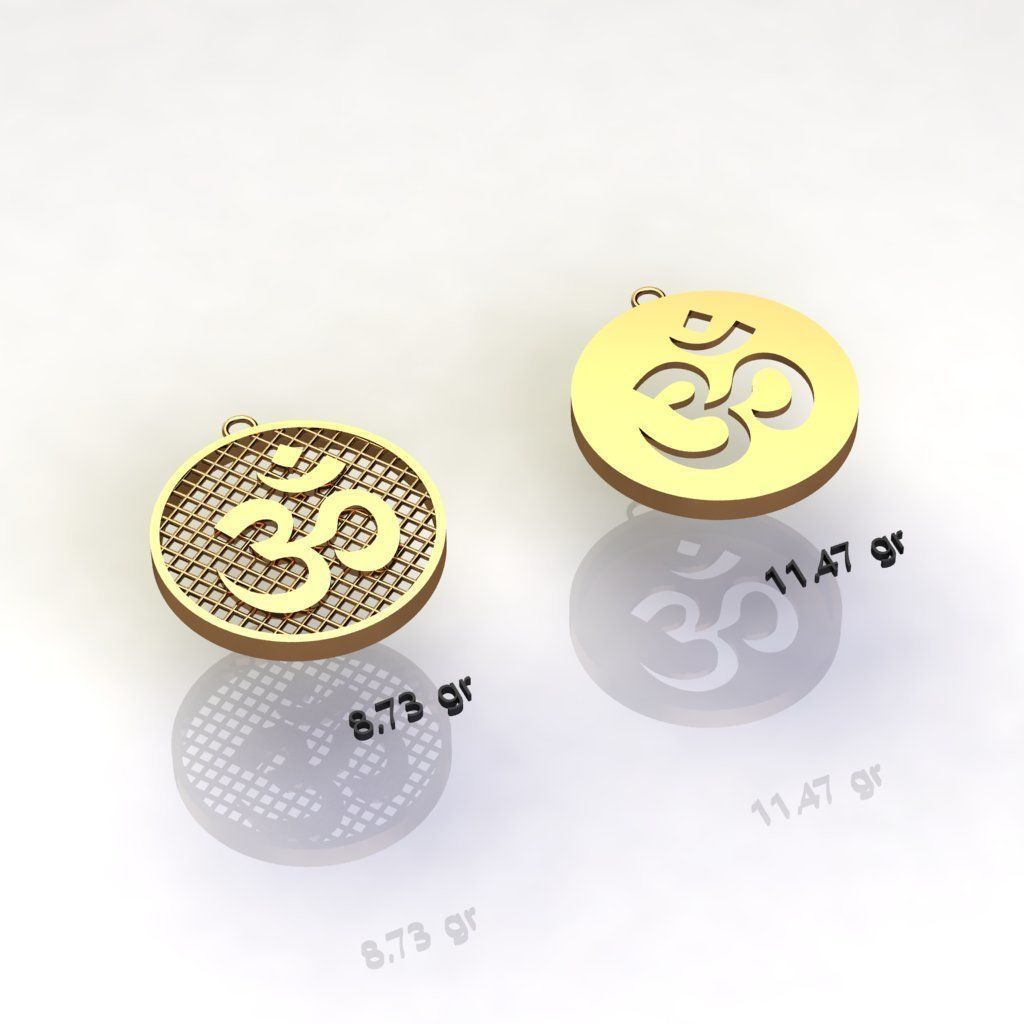  10  AUM pendants  3D model_6