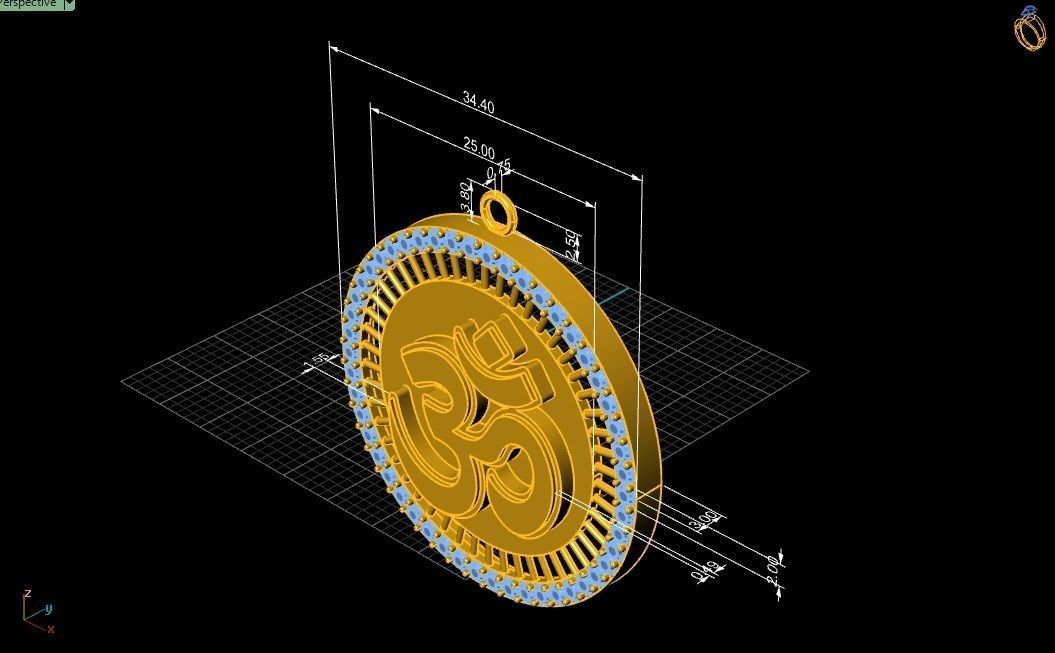  10  AUM pendants  3D model_41