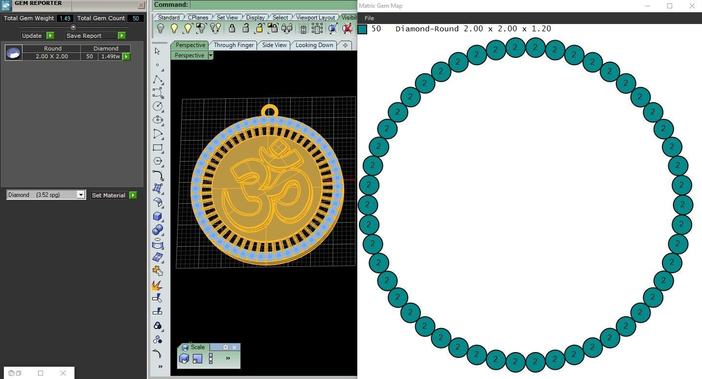  10  AUM pendants  3D model_8